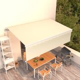 vidaXL Avtomatsko zložljiva tenda s senčilom 5x3 m krem Cene
