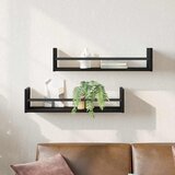  Polica na zidu Zidne 2 pcs Crni hrast 60 x 16 x 14 cm | shoptok.hr