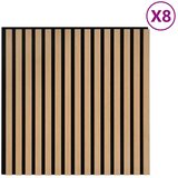  Zidne panele 8 pcs Prirodna 60 5 x 60 cm - Prirodna | shoptok.hr