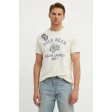 Polo Ralph Lauren Bombažna kratka majica moška, bež barva, 710934710