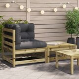 Maison Chic Vrtni kotni kavč - Zunanji kavč z blazinami in stolčkom za noge, (22043551) | Shoptok.si