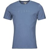 Guess Majice s kratkimi rokavi CLASSIC PIMA Modra | Shoptok.si