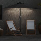 vidaXL Vrtni dežnik Antracit 294 x 150 x 224 cm blago | Shoptok.si