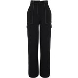 Trendyol Black Contrast Stitch Detail Cargo Trousers | shoptok.hr