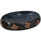 Nadgradni umivaonik crno-plavi ovalni 59 x 40 x 15 cm keramički | shoptok.hr