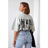 Fasardi Loose women's cotton t-shirt gray | Shoptok.si