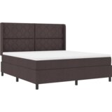  Posteljni okvir s vzmetnico - Temno rjav, 180x200 cm, Tkanina, (22052904) | Shoptok.si