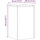 vidaXL Stojalo za rastline 2 kosa starinski les 30x30x50 cm inž. les | Shoptok.si