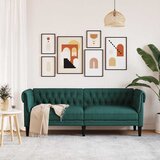 Trosjed Chesterfield tamnozeleni od tkanine | Eponuda.com