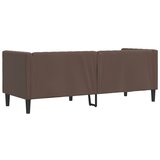  Chesterfield sofa za 3 osobe, smeđa, umjetna koža | shoptok.hr