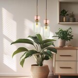  Luster na sajli MOLLY 1xE14/40W/230V, prečnik 12 cm, zlatna/zelena/ružičasta | Eponuda.com
