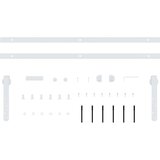 Mini set za klizna vrata ormarića ugljični čelik bijeli 152 cm | shoptok.hr