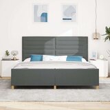  Postelja iz temno sive tkanine 200x200 cm, (22049210) | Shoptok.si