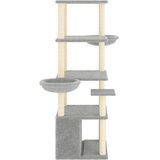  Penjalica za mačke sa stupovima za grebanje svjetlosiva 147 cm | shoptok.hr