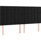  LED uzglavlje crno 180x5x118/128 cm baršunasto | shoptok.hr