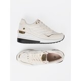 Shelvt Beige sneakers with shimmering gold accents | Shoptok.si