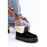 Boto Platform Snow Boots With Fur Black Olimuka | shoptok.hr