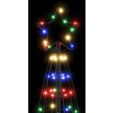 vidaXL Osvetljena novoletna jelka stožec 200 LED barvita 182 cm | Shoptok.si