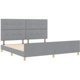  Krevetna konstrukcija Svjetlosiva 200 x 200 cm tkanina | shoptok.hr