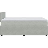 Box spring krevet s madracem svjetlosivi 120x200 cm baršunasti | shoptok.hr
