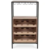 Vitrina za vino u prirodnoj boji broj boca 12 kom, 51x91x30 cm Isaac –