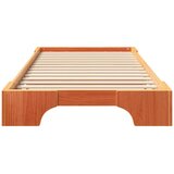  Krevetna konstrukcija Smeđa 100 x 210 cm Čvrsto borovo drvo | shoptok.hr