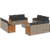  13-dijelni set vrtnih sofa od poliratana s jastucima sivi | shoptok.hr