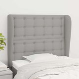  Uzglavlje s ušima svjetlosivo 83 x 23 x 118/128 cm od tkanine | shoptok.hr