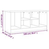  Klupa za cipele ALTA bijela 100 x 35 x 45 cm masivna borovina | Eponuda.ba