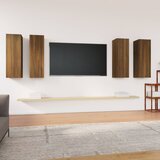 The Living Store TV omarica 4 kosov rjavi hrast 30,5x30x90 inženirski les - TV Omarica, (21375156) Cene