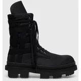 Rick Owens Cipele Woven Padded Boots Army Megatooth Ankle Boot za muškarce, boja: crna, DU01D1851.BRER1.999