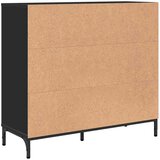 vidaXL Kreveta s ladicama Crna 89,5 x 33 x 82 cm Konstruirano drvo | shoptok.hr