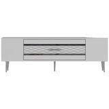 Hanah home TV komoda Dekolp2, 150x48,2x35 cm, Bijelo-Srebrne boje | Eponuda.ba