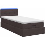  od pjene s madracem i LED-om Tamno smeđa 90 x 190 cm | shoptok.hr