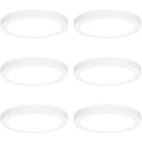 QAZQA Komplet 6 Vgradni ali nadometni reflektor bel 22 cm vključno z LED 3 stopnjami zatemnitev v toplo - Trans | Shoptok.si