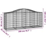  Lučne gabionske košare 10 kom 200x50x80/100cm pocinčano željezo | shoptok.hr