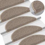  Samoljepljivi otirači za stepenice 15 kom 56x17x3 cm tamnobež | shoptok.hr