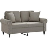  Dvosjed s jastucima svjetlosivi 120 cm baršunasti | Shoptok.si