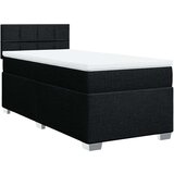 vidaXL Box spring postelja z vzmetnico črna 100x200 cm blago | Shoptok.si