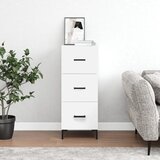 The Living Store Komoda bela 34,5x34x90 cm inženirski les - Komoda, (21662615) | Shoptok.si