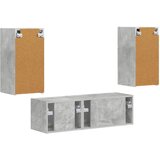  Set zidnog ormarića za TV 4 pcs Betonski sivi Konstruirano drvo | shoptok.hr