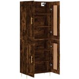  Visoka komoda dimljeni hrast 69 5x34x180 cm konstruiranog drva | shoptok.hr