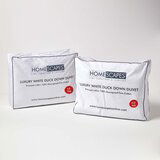 HOMESCAPES luxury white duck down 15 tog all seasons duvet, 260x220 cm, (20749925) Cene