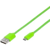 Vivanco Kabel 35818, Micro-USB, 1m, zeleni