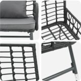 vidaXL Set vrtnih namještaja Crna, Antracit 113 x 69 x 83 cm | shoptok.hr