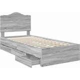  Krevetna konstrukcija Siva Sonoma 90 x 200 cm Konstruirano drvo | shoptok.hr