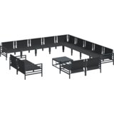 vidaXL Sjedeća garnitura za vrt 14 pcs Antracit Čelik | shoptok.hr