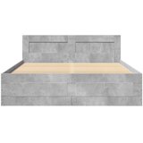  Okvir kreveta s uzglavljem siva boja betona 120x200 cm drveni | shoptok.hr
