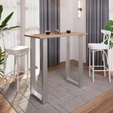 XXXL Barska Miza Xona, Barva Hrasta, Srebrna, 110x50cm | Shoptok.si