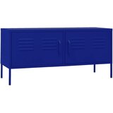 Maison Chic TV omarica - TV stojalo - Televizijska omarica mornarsko modra 105x35x50 cm jeklo, (21699134) Cene